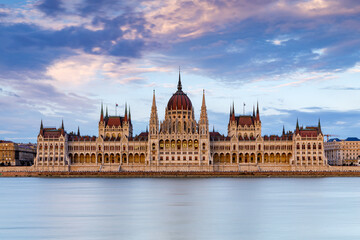 Wall Mural - The city of Budapest with the parliament building 