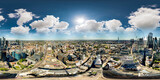 Fototapeta  - Aerial 360 drone photo City of London UK