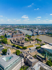 Wall Mural - Aerial vertical photo Tower of London Waterloo Block