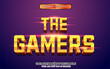 © ahmadzaini77 - gold shiny 3d bold gamers text effect editable template design