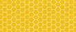 Yellow honeycomb hexagonal cell pattern background