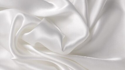 Wall Mural - White cloth satin. Abstract background luxury cloth or liquid wave. Silk texture material. Abstract white elegant wallpaper design