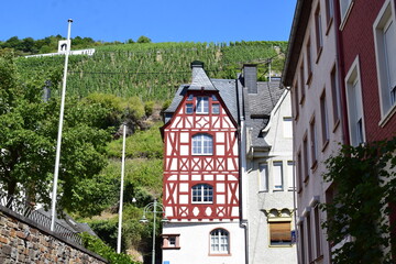 Wall Mural - Fachwerkarchitektur im Moseltal