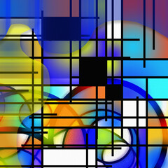 Sticker - Abstract geometric background