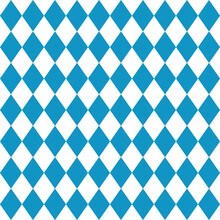 Seamless Pattern In The Form Of Blue Diamonds Oktoberfest.