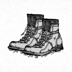 Hiking Boot Vector Illustration