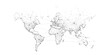 Transportation and connections of the world. Vector illustration created from dots and lines. logistics concept for business on white background.