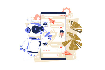 Chatbot helper customer service support