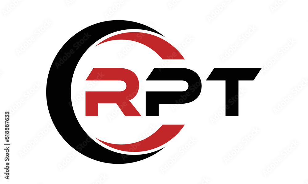 Letter Rpt Logo RPT three letter swoosh logo design vector template | monogram logo ...