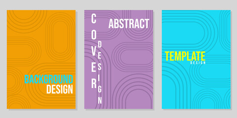 Wall Mural - set of book cover designs with abstract textures. trendy and modern stylish background. vector illustration