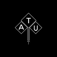 ATU Letter Logo Design With White Background In Illustrator, ATU Vector Logo Modern Alphabet Font Overlap Style.
