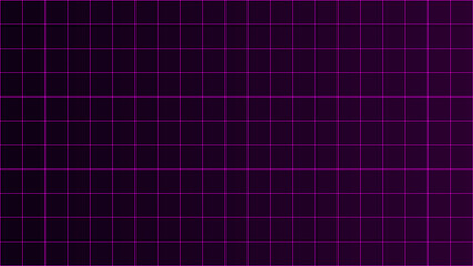 Wall Mural - Perspective pink grid on a dark background. Futuristic vector illustration. Background in the style of the 80s.