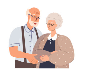 senior love couple portrait. old man and woman hug,support. happy aged family, spouse. elderly wife 