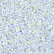 seamless floral pattern with blue flowers
