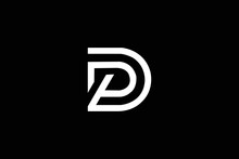 Minimal Logo. PD DP D Pletter Creative Fonts Monogram Icon Symbol. Universal Elegant Luxury Alphabet Vector Design
