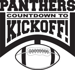 Wall Mural - panthers football countdown to kickoff is a team design template that includes text, a graphic goal 