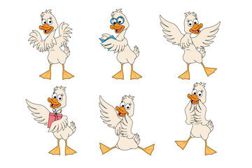 cute duck animal cartoon graphic