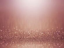 Abstract Rose Gold Background With Shiny Backdrop Texture. 