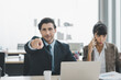 © Danai - Business people working in modern office, Businessman or HR pointing finger, Recruit hiring concept