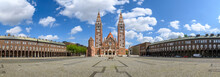 Panorama Of The Votive Church And Cathedral Of Our Lady Of Hungary In Szeged, Hungary