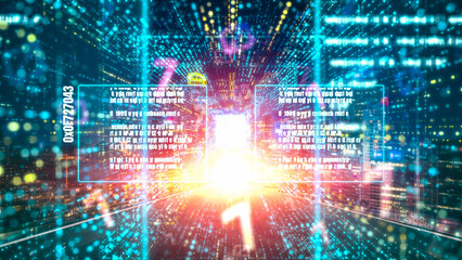 software development, application programming code and tacit computer coding . concept of smart digi
