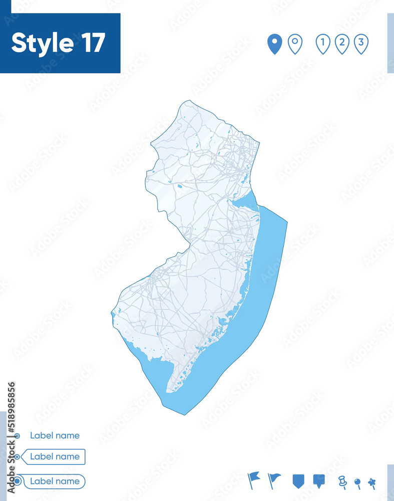 New Jersey USA map isolated - 1000 F 518985856 Fq77fDXCbbKM4qNfe0LWvrBVc2kHQTqV 