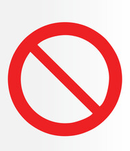 Vector Prohibited In Bright Red