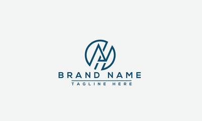 Logo design letter AW. Elegant modern. Vector template.