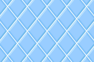 Wall Mural - Blue rhombus tile seamless pattern. Interior or exterior diamond mosaic surface. Bathroom or toilet ceramic wall or floor texture. Kitchen splashback background. Vector flat illustration