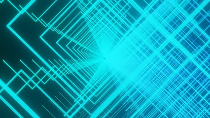 Wall Mural - blue and pink background. design. a bright abstraction of white light pieces creating a tunnel that 