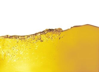 Natural organic cooking oil on white background