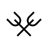 Fototapeta Sypialnia - trident icon or logo isolated sign symbol vector illustration - high quality black style vector icons
