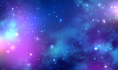 night sky nebular galaxy cosmos background, deep space. space background realistic nebula shining st