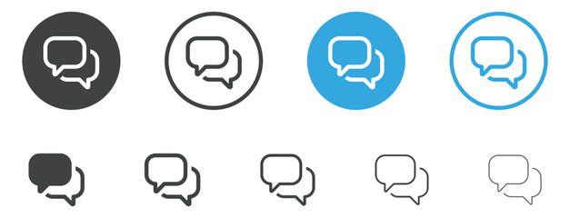 Leinwandbilder - Chat message icon support speech bubble symbol - talk message Bubbles chat icon. comment icons. online communication, Conversation, chatting icons