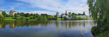 Scenic Panorama Of Novodevichy Convent, Moscow, Russia