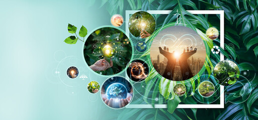 sustainable development goals of promote clean energy, renewable energy-based green business. sustai