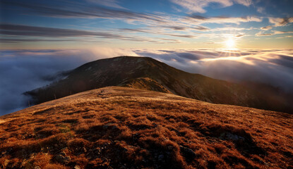 Wall Mural - low tatras in slovakia over clouds