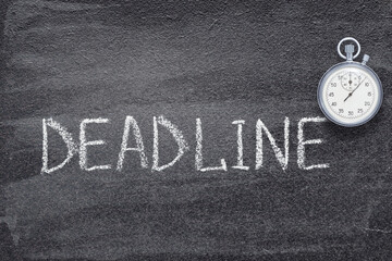 Wall Mural - deadline word watch
