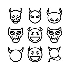 satan icon or logo isolated sign symbol vector illustration - high quality black style vector icons
