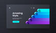 © kitka - Clean 3D spheres corporate identity layout. Fresh web banner vector design template.