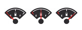 Fototapeta  - Fuel gauge scale and fuel meter. Gasoline indicator. Fuel indicator concept. Vector illustration