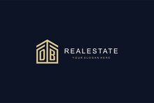 Letter DB With Simple Home Icon Logo Design, Creative Logo Design For Mortgage Real Estate