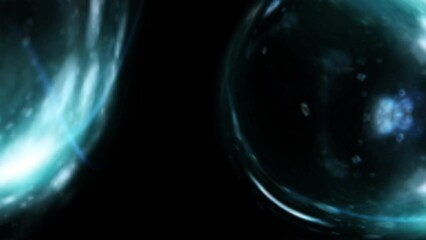 Wall Mural - abstract image of a gas planet on a file moving in space. beautiful 3d, 4k animation of the planet. 