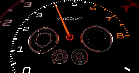 Poster - High Tech Sport Car Speeding Up. Working V8 Engine 3D Animation With Fire And Explosions. Racing Sports And High Performance Engines 3D Animation.