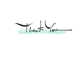 Wall Mural - Thank you,lettering,vector,hand written,black ink