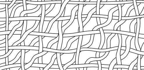 Wall Mural - scattered geometric line shapes. hand drawn doodle elements. abstract background design. vector blac