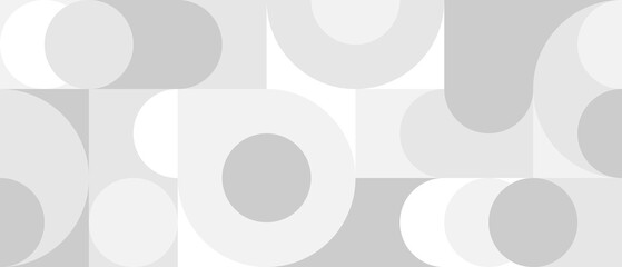 Wall Mural - trendy vector abstract geometric background with circles in scandinavian retro style, seamless cover
