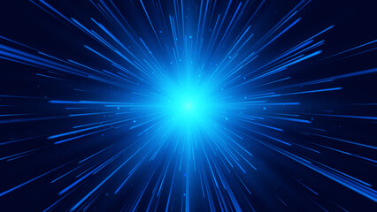 blue star. high speed. abstract explosion background. vector illustration.