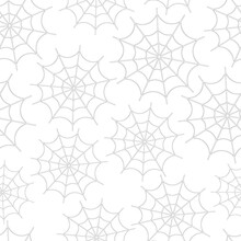 Seamless Pattern Halloween With Web Spider Vector Illustration