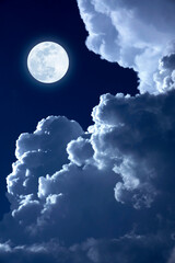 Wall Mural - this large, full bluie moon was so intensely bright you could almost feel the warmth of its reflecte